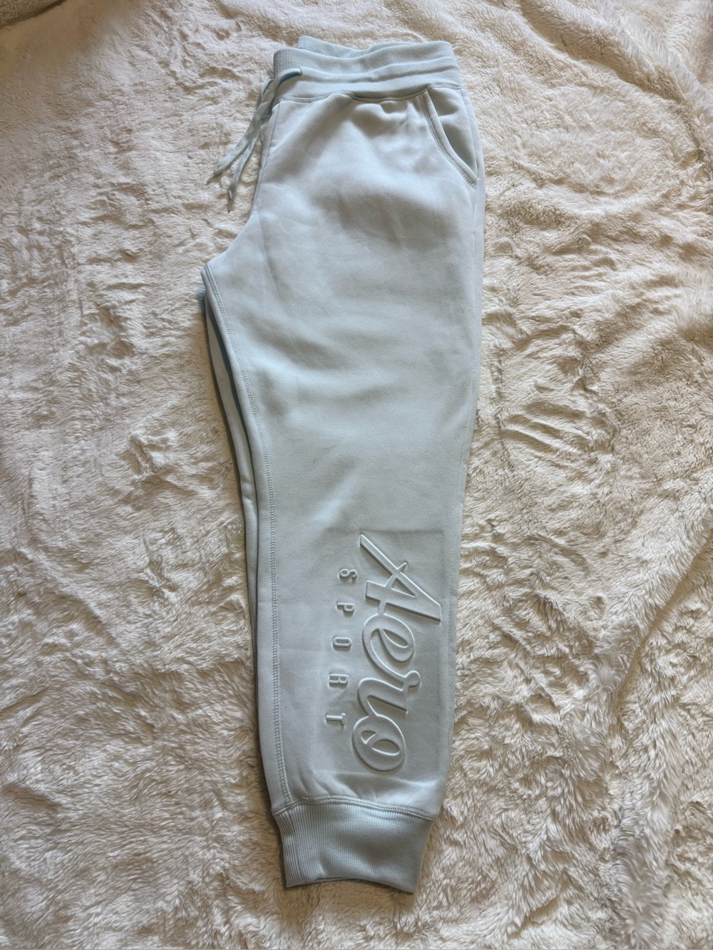 Aeropostale Aero Sport Light Blue Jogger Sweatpants Fleece Size XL